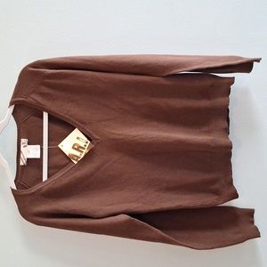 🐻 V-neck sweater by A.R.I. Long-sleeved, chocolate brown. XL